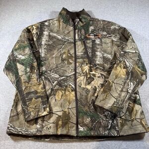 Realtree Men's Camo Jacket Outdoor Zip W/ Pockets Large